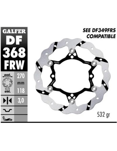 disco freno moto galfer wave flotante delantero df