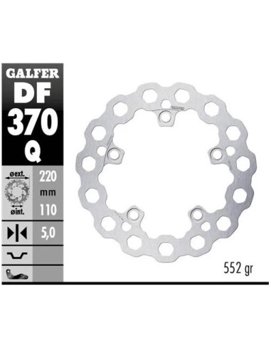 disco freno moto moto fijo galfer qubic 220x5mm df
