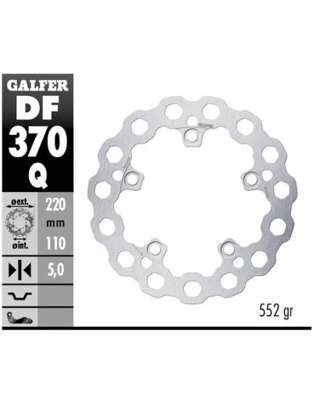 disco freno moto moto fijo galfer qubic 220x5mm df