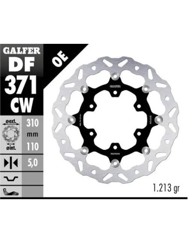 disco freno moto galfer wave flotante completo df3