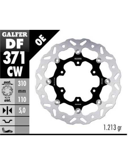 disco freno moto galfer wave flotante completo df3