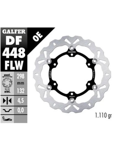 disco freno moto galfer wave flotante 298x4 5mm df