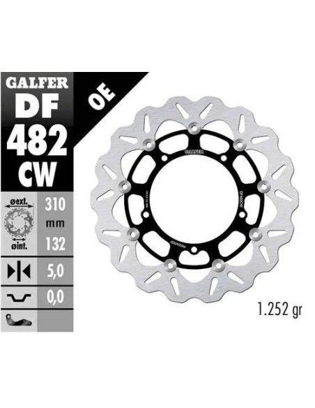 disco freno moto galfer wave flotante completo df4