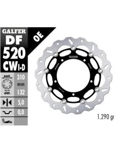 disco freno moto galfer wave flotante completo der