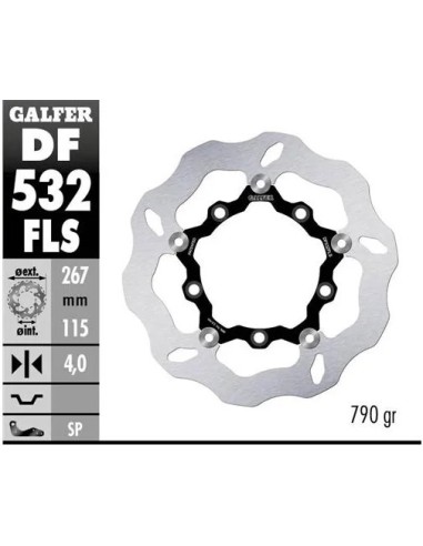 disco freno moto galfer wave flotante 267x4mm df53