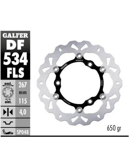 disco freno moto galfer wave flotante 267x4mm df53