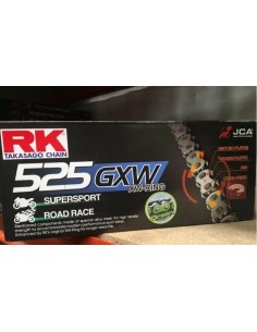cadena para moto rk 525 gxw verde 114 pasos mm525zxw114