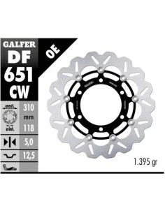 disco freno moto galfer wave flotante completo df6