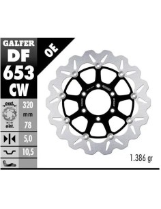 disco freno moto galfer wave flotante completo df6