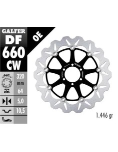 disco freno moto galfer wave flotante completo df6