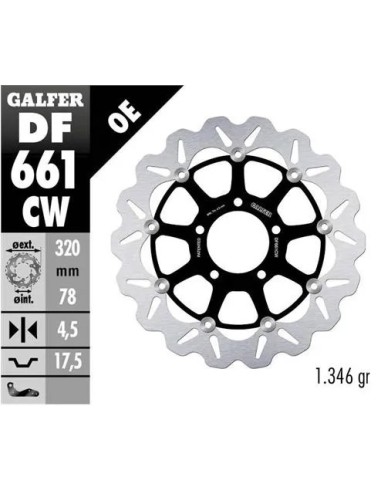 disco freno moto galfer wave flotante completo df6
