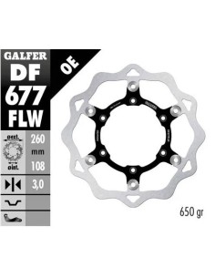 disco freno moto galfer wave flotante 260x3mm df67
