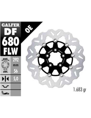 disco freno moto galfer wave flotante 292x5mm df68