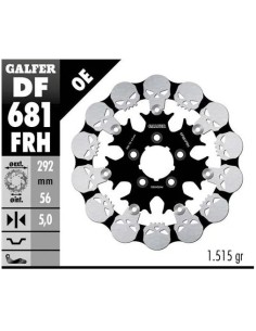 disco freno moto galfer skull design flotante df68