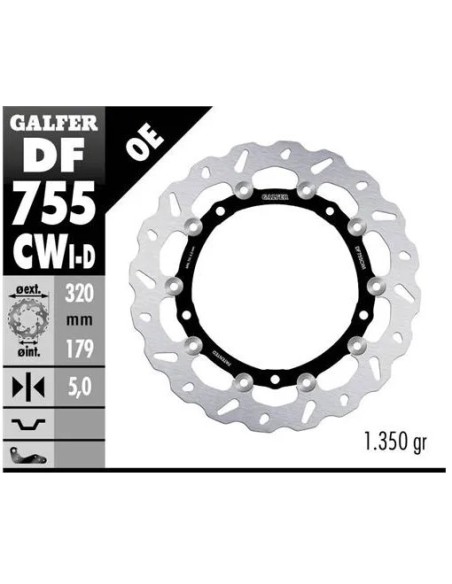 disco freno moto galfer wave flotante completo izq