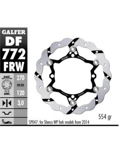 disco freno moto galfer wave flotante derecho df77