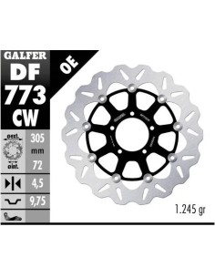disco freno moto galfer wave flotante completo df7