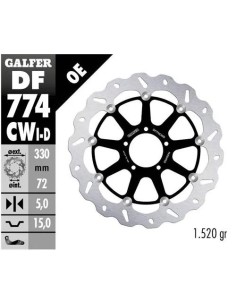 disco freno moto galfer wave flotante completo der