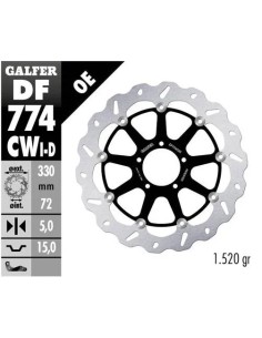 disco freno moto galfer wave flotante completo izq