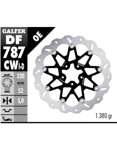 disco freno moto galfer wave flotante compl derch