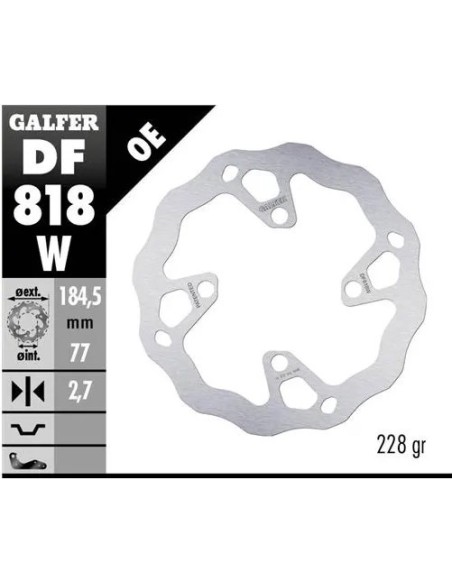 disco freno moto galfer wave fijo 159 5x2 7mm df81