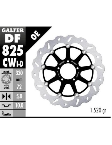 disco freno moto galfer wave flotante compl derch