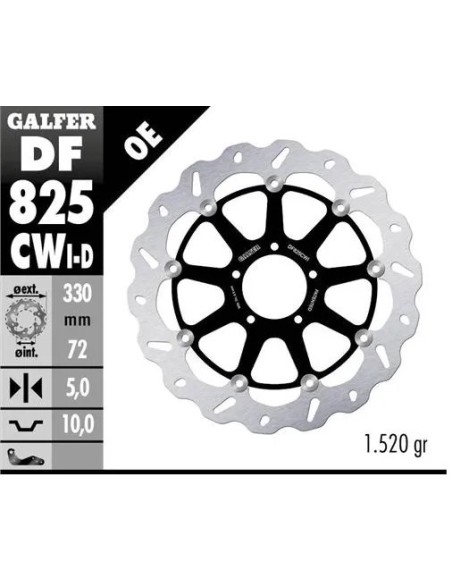 disco freno moto galfer wave flotante compl derch