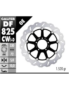 disco freno moto galfer wave flotante completo izq