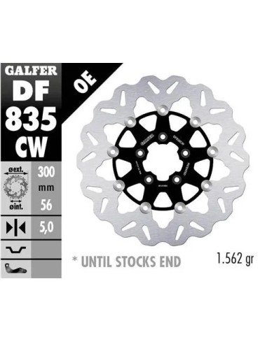 disco freno moto galfer wave flotante completo df8