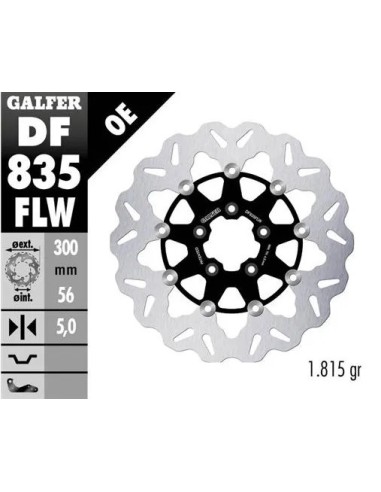 disco freno moto galfer wave flotante 300x5mm df83