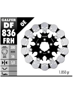 disco freno moto galfer skull design flotante df83