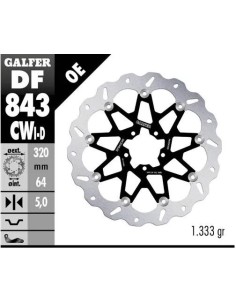 disco freno moto galfer wave flotante compl df84