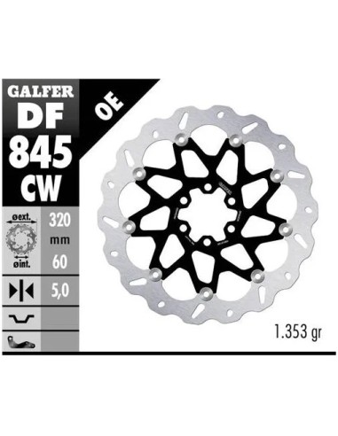 disco freno moto galfer wave flotante compl df84