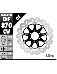 disco freno moto galfer wave flotante completo df8