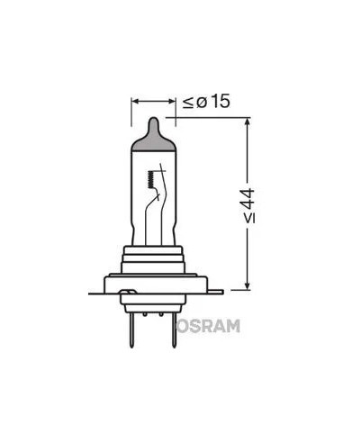 lampara faro de carretera osram h7 12v 55w 4200k halogena