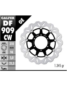 disco freno moto galfer wave flotante completo df9
