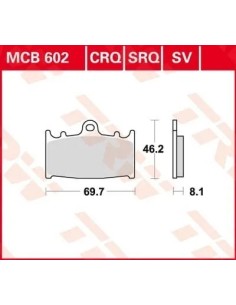 pastillas de freno delantero moto trw mcb602sv 2