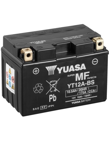 Batería Yuasa YT12A-BS Sin Mantenimiento