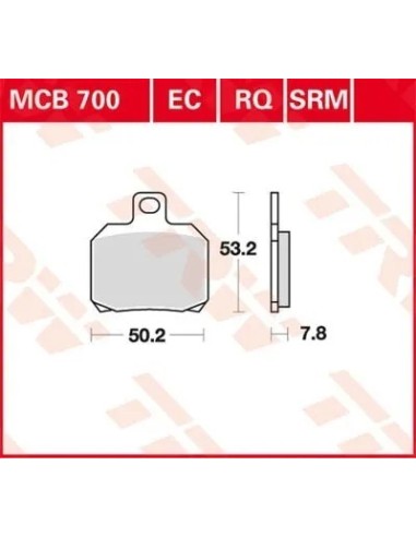 pastillas de freno moto trw mcb700ec
