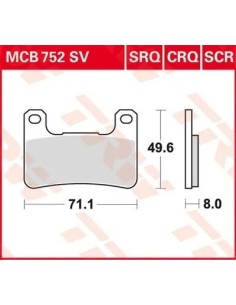 pastillas de freno delantero moto trw mcb752sv 2