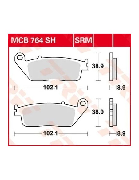 pastillas de freno moto trw mcb764sh