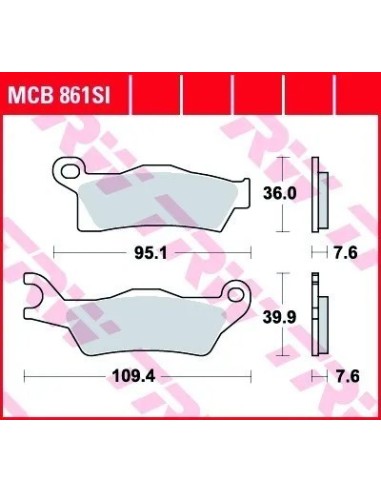 pastillas de freno moto trw mcb861si