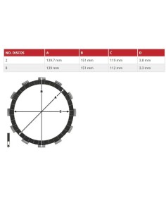 juego discos embrague moto trw mcc162 10 2