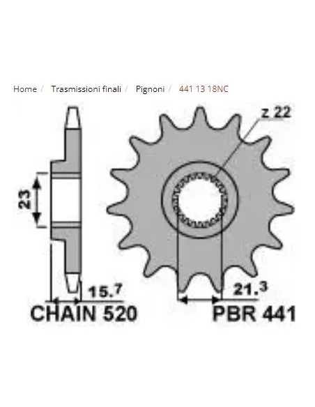 pinon yamaha xt600 87 05 c 520 equiv 577 13 p441 13