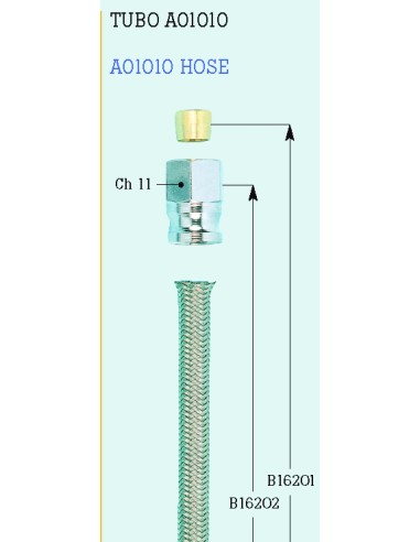 tubo freno de moto frentubo a01010 ro