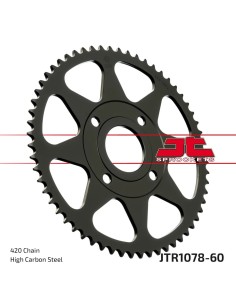 corona moto jt sprockets de acero 60 dientes p 420 jtr1078 60
