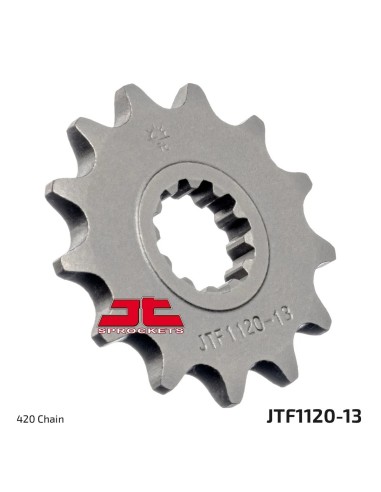 pinon de moto jt sprockets acero 13 dientes p 420 jtf1120 13