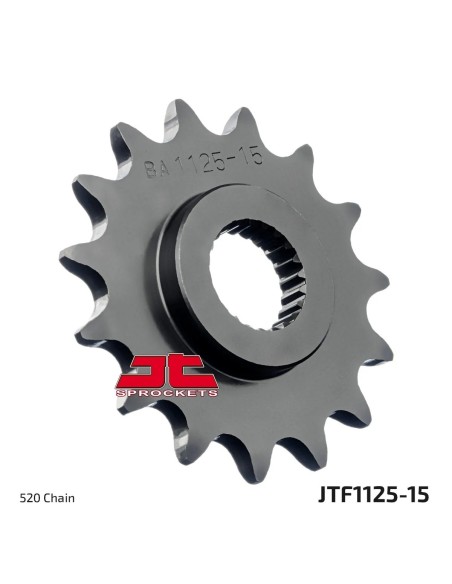 pinon de moto jt sprockets acero 15 dientes p 520 jtf1125 15
