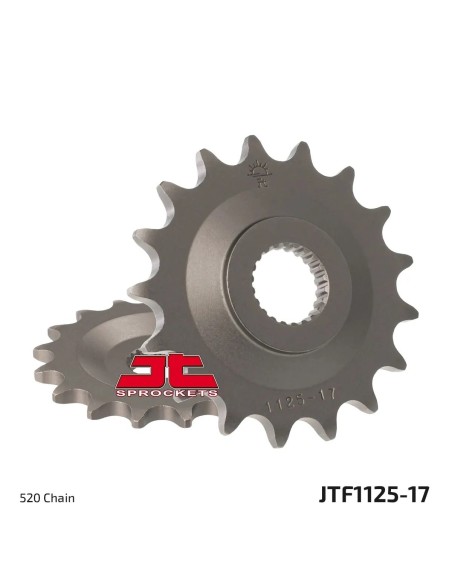 pinon de moto jt sprockets acero 17 dientes p 520 jtf1125 17