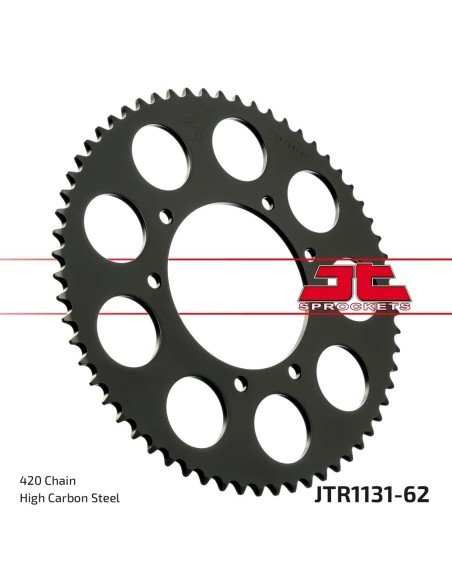 corona moto jt sprockets de acero de 62 dientes jtr1131 62